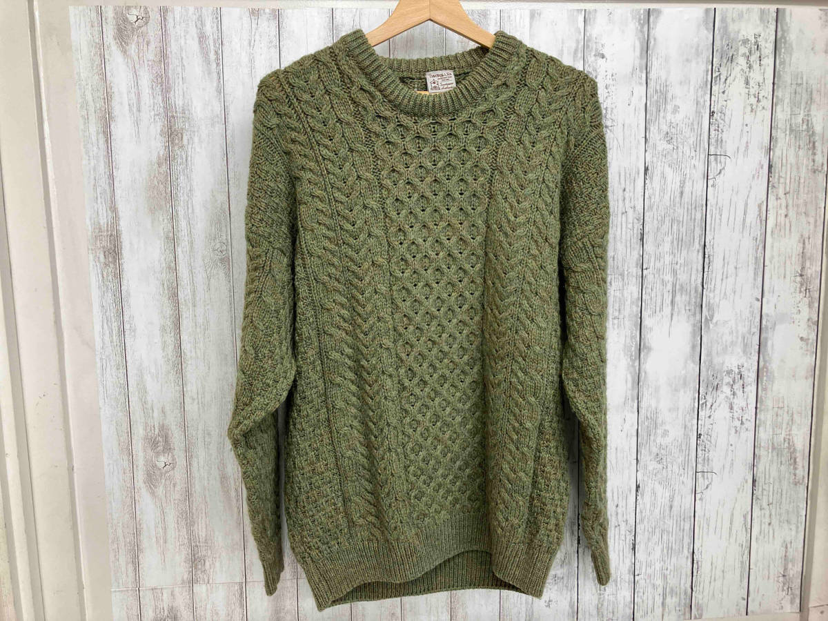 INVERALLAN ケーブル/カーキ/アイルランド製 ニット