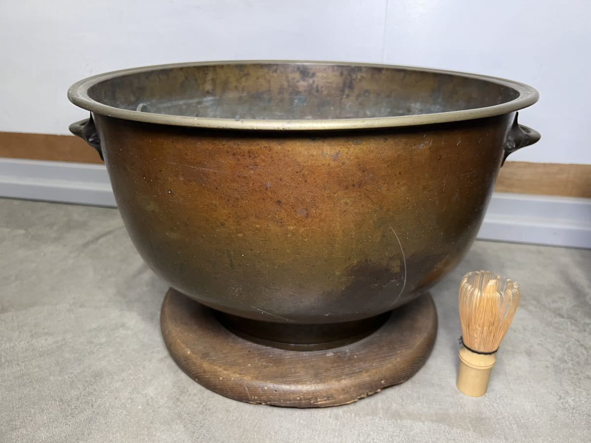 147 時代物 古銅 金属工芸 瓶掛 火鉢 吊灯籠 釣灯篭 釣灯籠 吊花生 釣