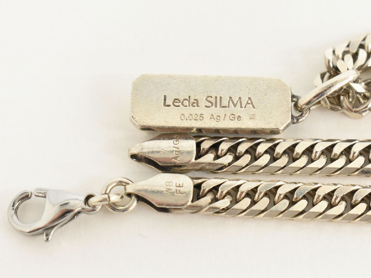 正規品 レダシルマ LEDA ゲルマニウム シルバー925 ネックレス ロゴ