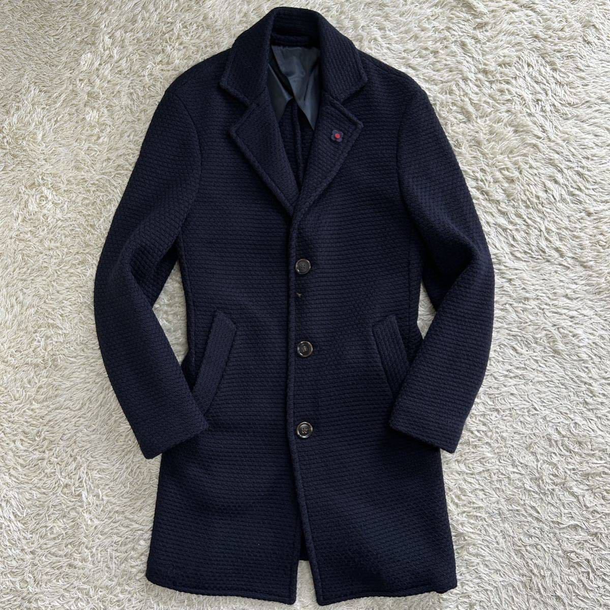 極美品 最高級!! ラルディーニ LARDINI チェスターコート ロング丈 44