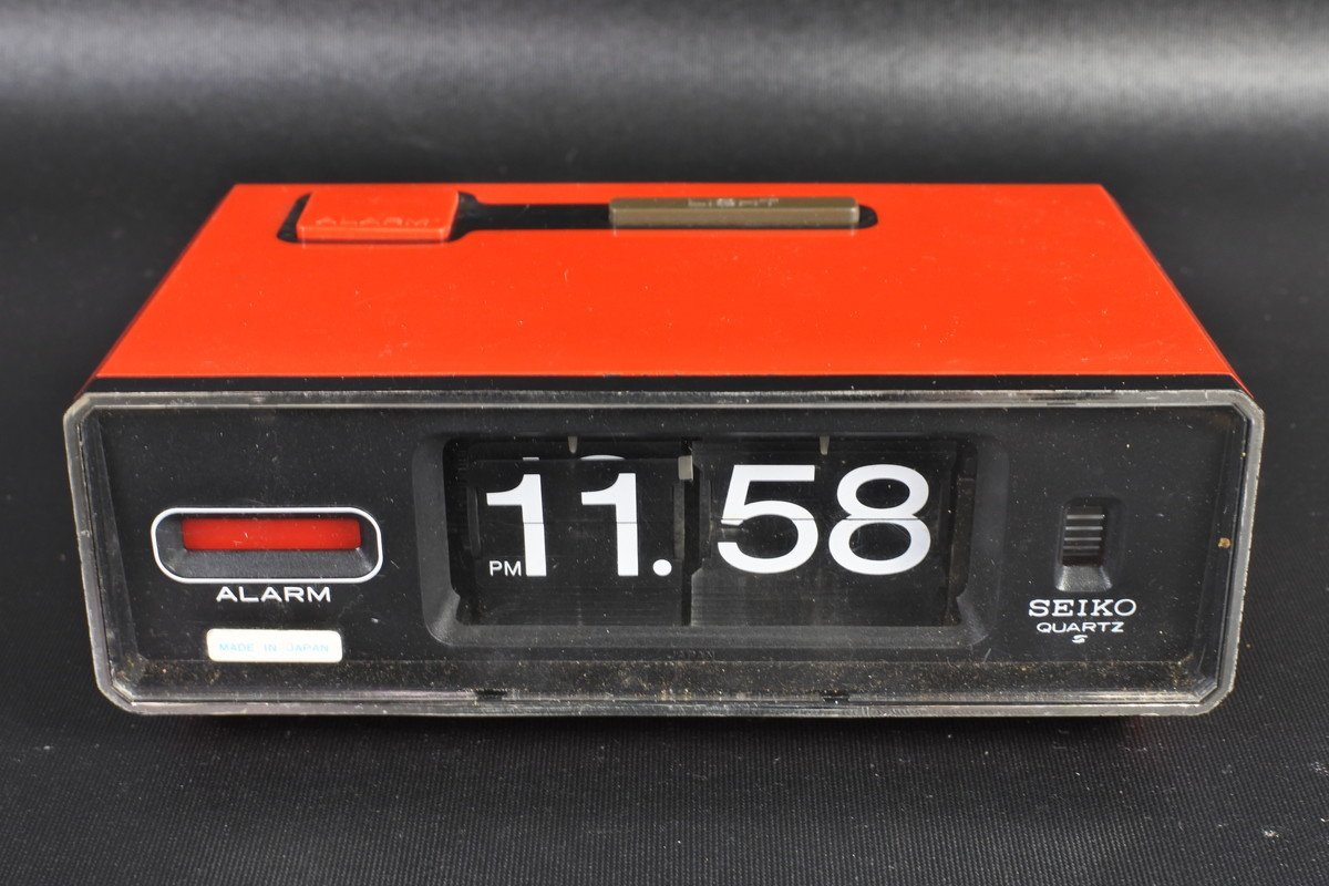 SEIKO セイコー パタパタ時計 デジタルクロック DP-690T 昭和レトロ 赤
