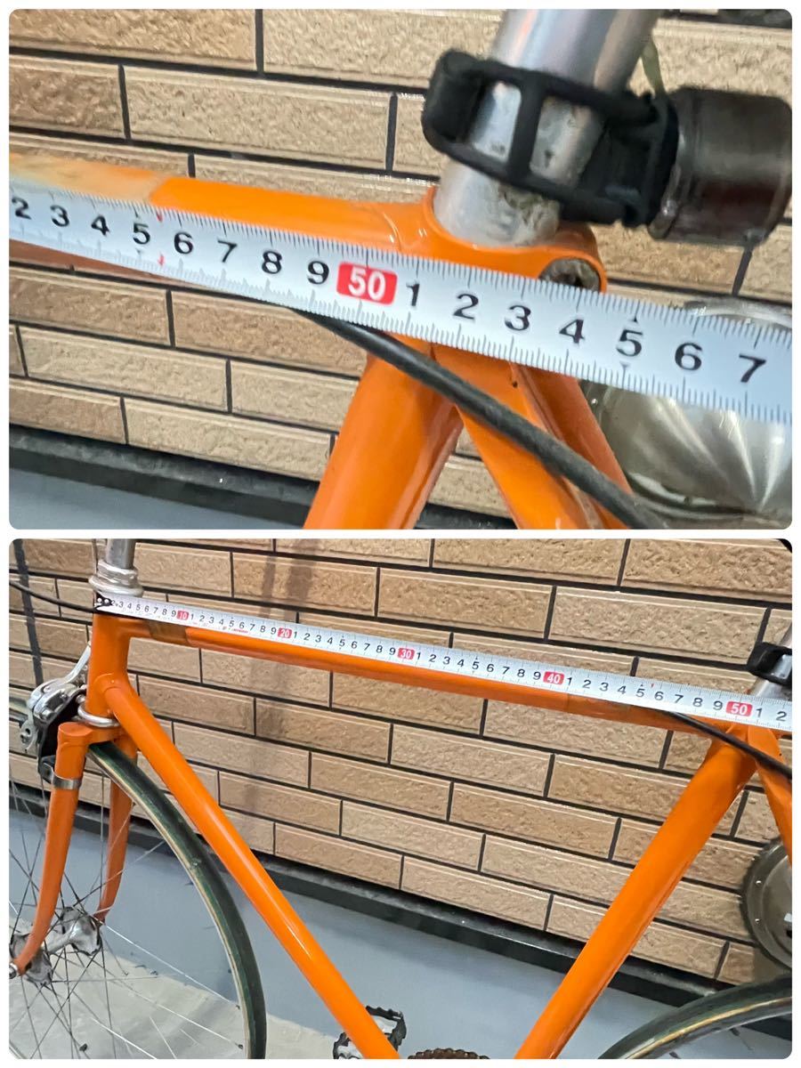 ジャンク 競輪用？ 自転車 塗装済み 改造済み 詳細不明 オレンジ 千葉