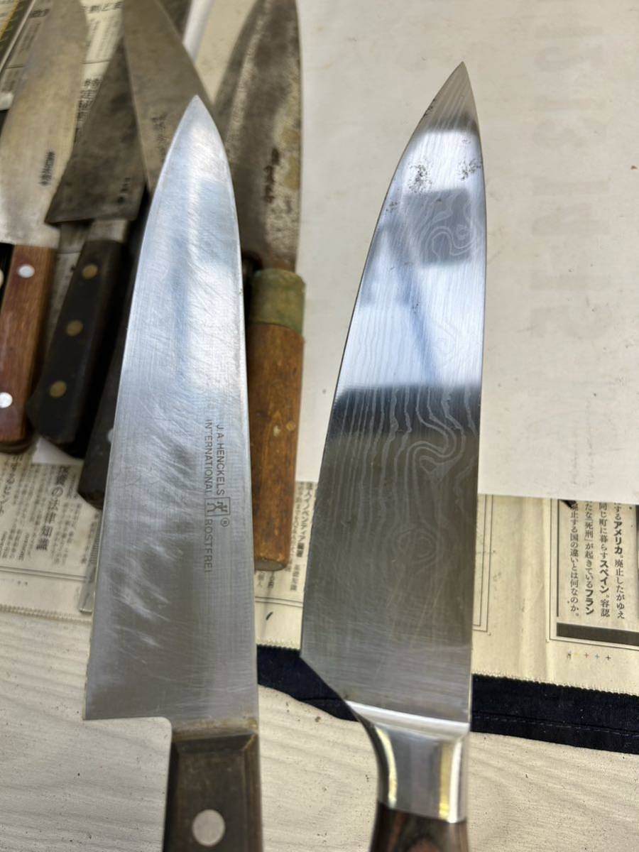 牛刀 洋出刃包丁 和包丁 菊秀特製 本焼日本鋼 正広日本鋼 堺秀一日本鋼