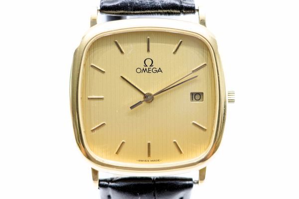 【美品】オメガ デビル クォーツ【196.0317.1】デイト【稼働品】メンズ 894 OMEGA De Ville QZ Cal.1430 Ref.196.0317.1 オメガ デビル デイト