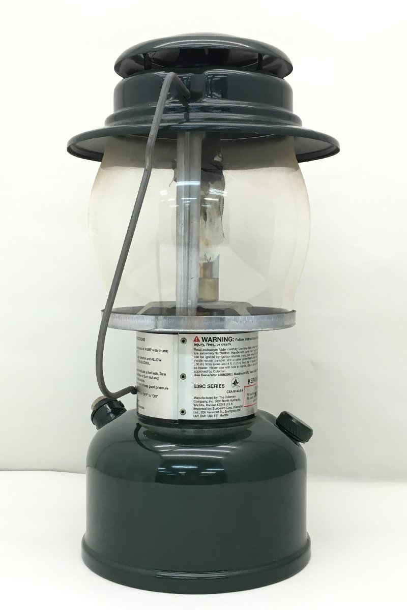 コールマン 639C ケロシンランタン 灯油ランタン グリーン 中古
