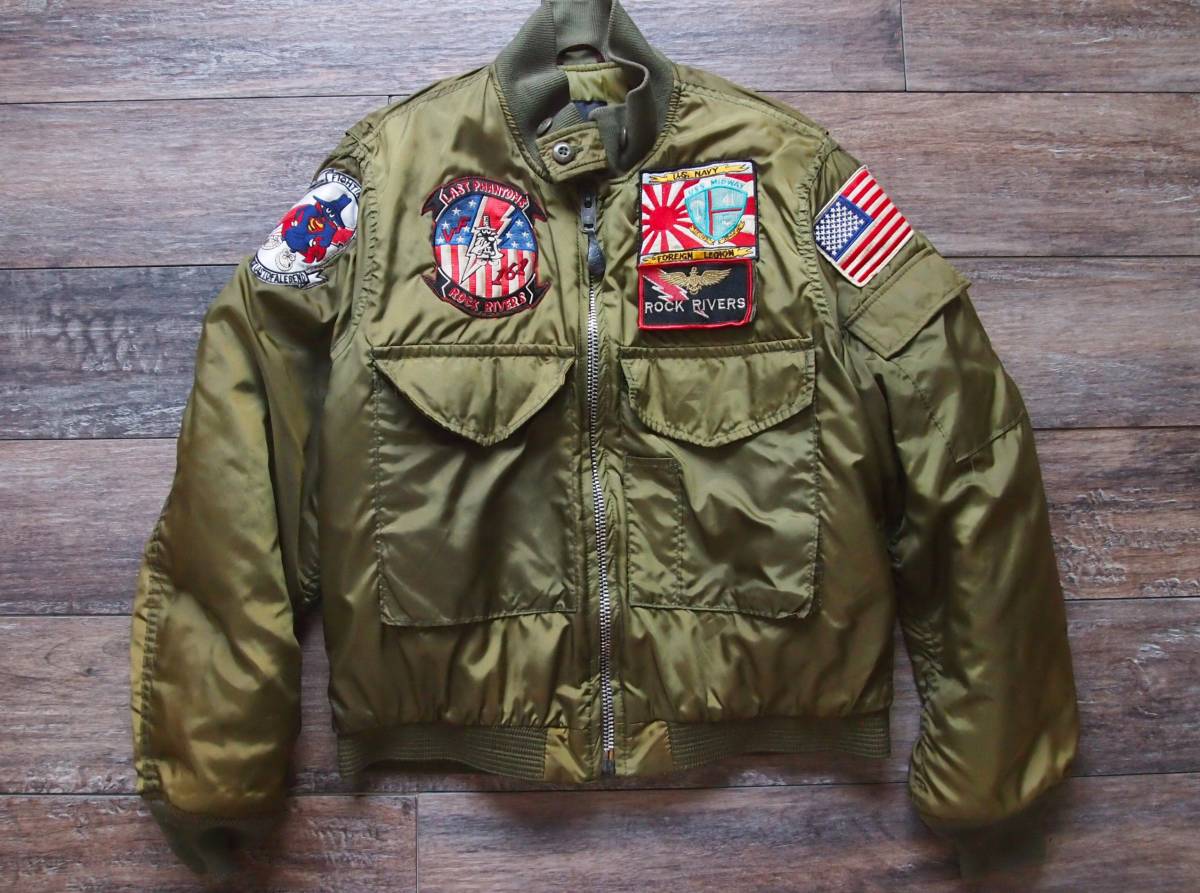 G-8 TYPE WEP ISS US NAVY 80～90s NEWYORK flight jacket MADE USN 