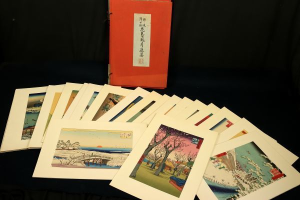 3272□【真作】葛飾北斎 歌川広重 歌川歌麿等 稀版浮世絵 花鳥風月選集