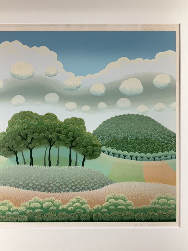 イワンラブジン版画 イワン・ラブジンのシルクスクリーンの版画「青い冬 WINTER 2