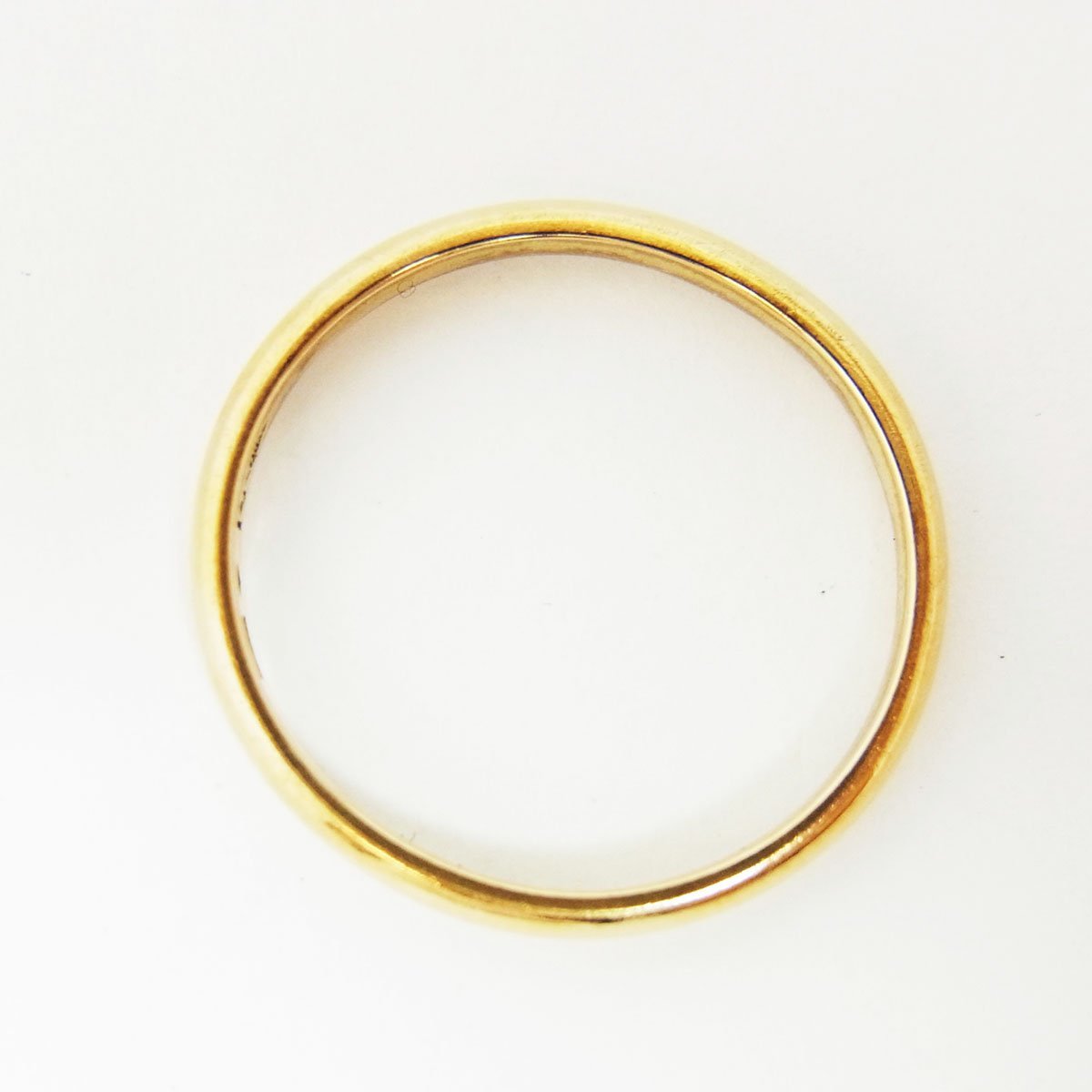 K18 シンプルリング 造幣局刻印 約15号 縦幅:約2.5mm 約2.6g ゴールド 指輪 ■