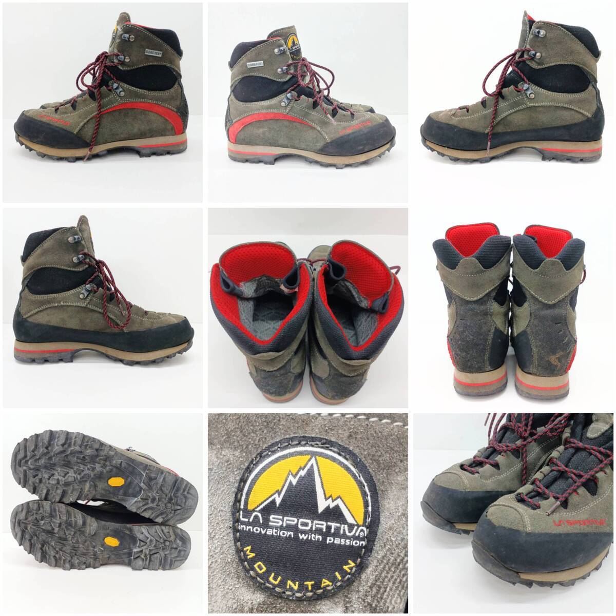 中古 LA SPORTIVA スポルティバ トレッキングシューズ レッド グレー系  