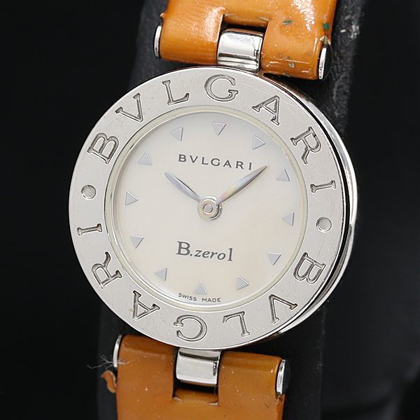1円 保/箱付き 稼働 良品 ブルガリ BZ22S ビーゼロワン QZ シルバー文字盤 レディース腕時計 OGH 0817300