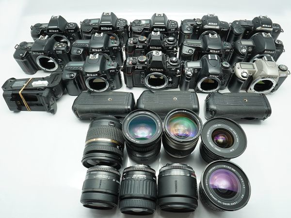 ★ニコン AF一眼&レンズなど★F90/F80/F50/F-401x/F-501/F-601/TAMRON/ 等 計:25点まとめ【ジャンク品】28623