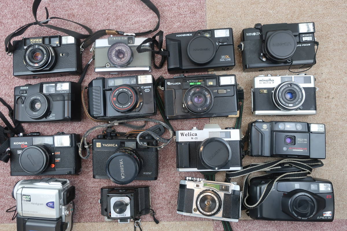 ●HS/　　　フィルムカメラ まとめ売り Konica/OLYMPUS/Canon/minolta/他 フィルムカメラ アンティーク コレクション②
