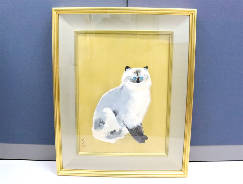 猫 - 版画 メルカリ Togyū 絵画 美品 奥村土牛「シルバータビー
