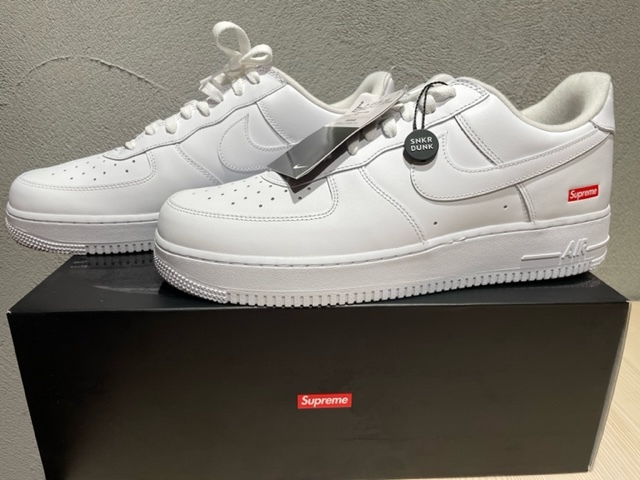 新品！　Supreme × Nike Air Force 1 Low White CU9225-100　サイズ29.5㎝　送料無料！