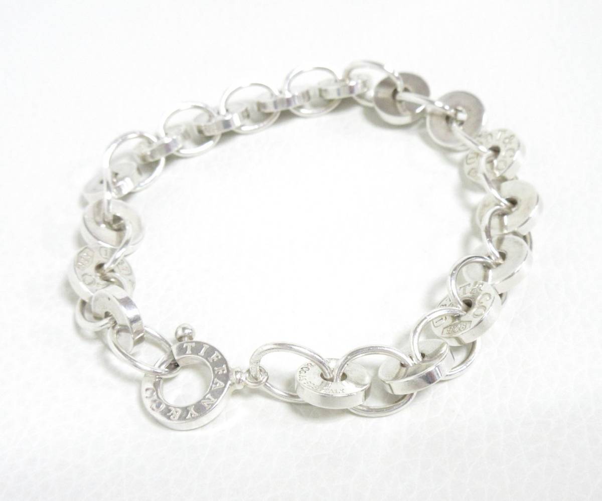 12027◆TIFFANY&Co. ティファニー 1837 T&CO サークルリング ブレスレット 925 シルバー925 中古 USED 