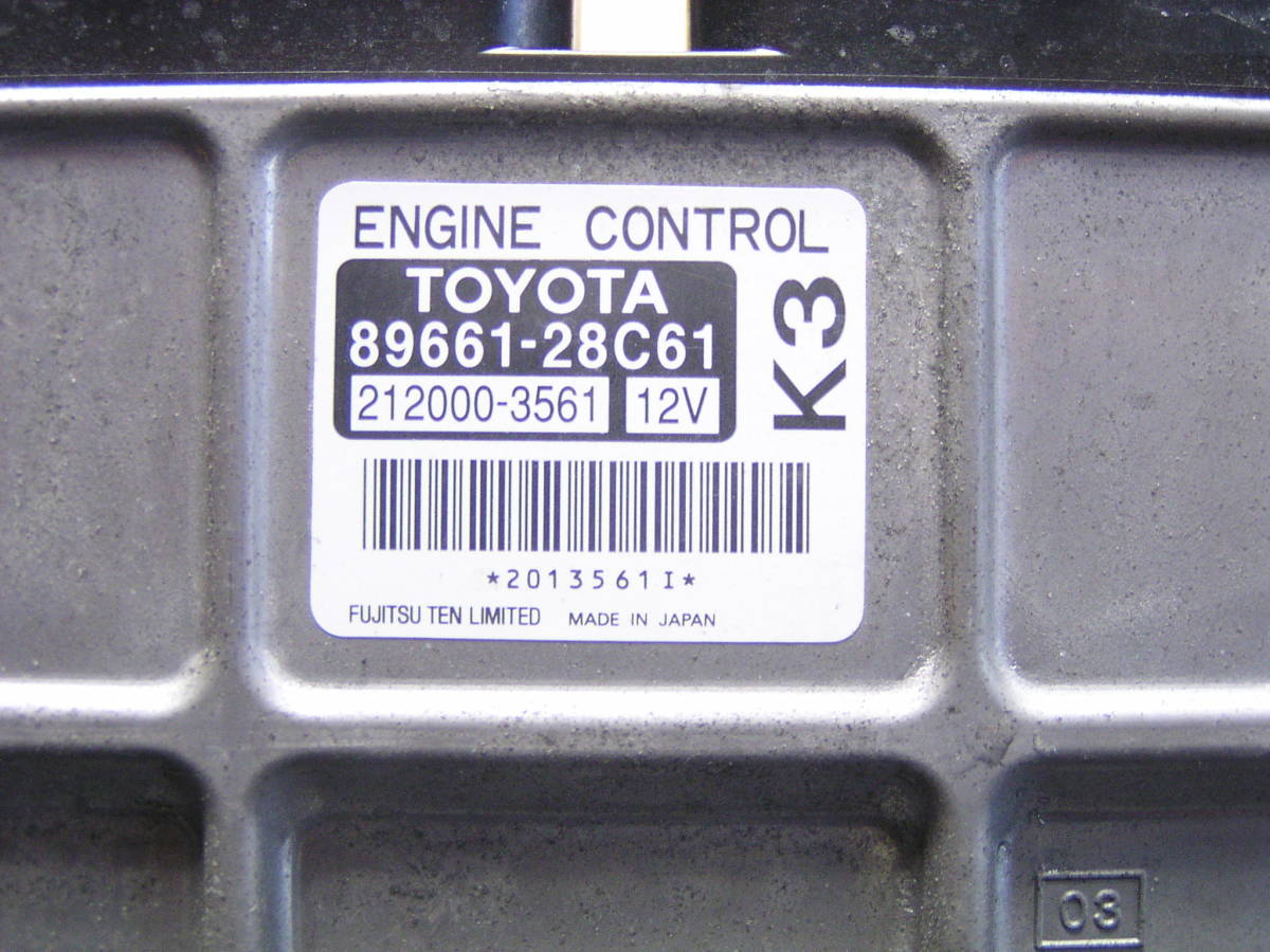 ☆ VOXY ZRR70G エンジンコンピューター 89661-28C61 【公式通販】