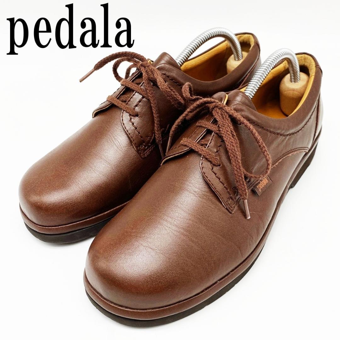 SY80/pedala ペダラ レザーシューズ 23.5EE ダークブラウン レディース 