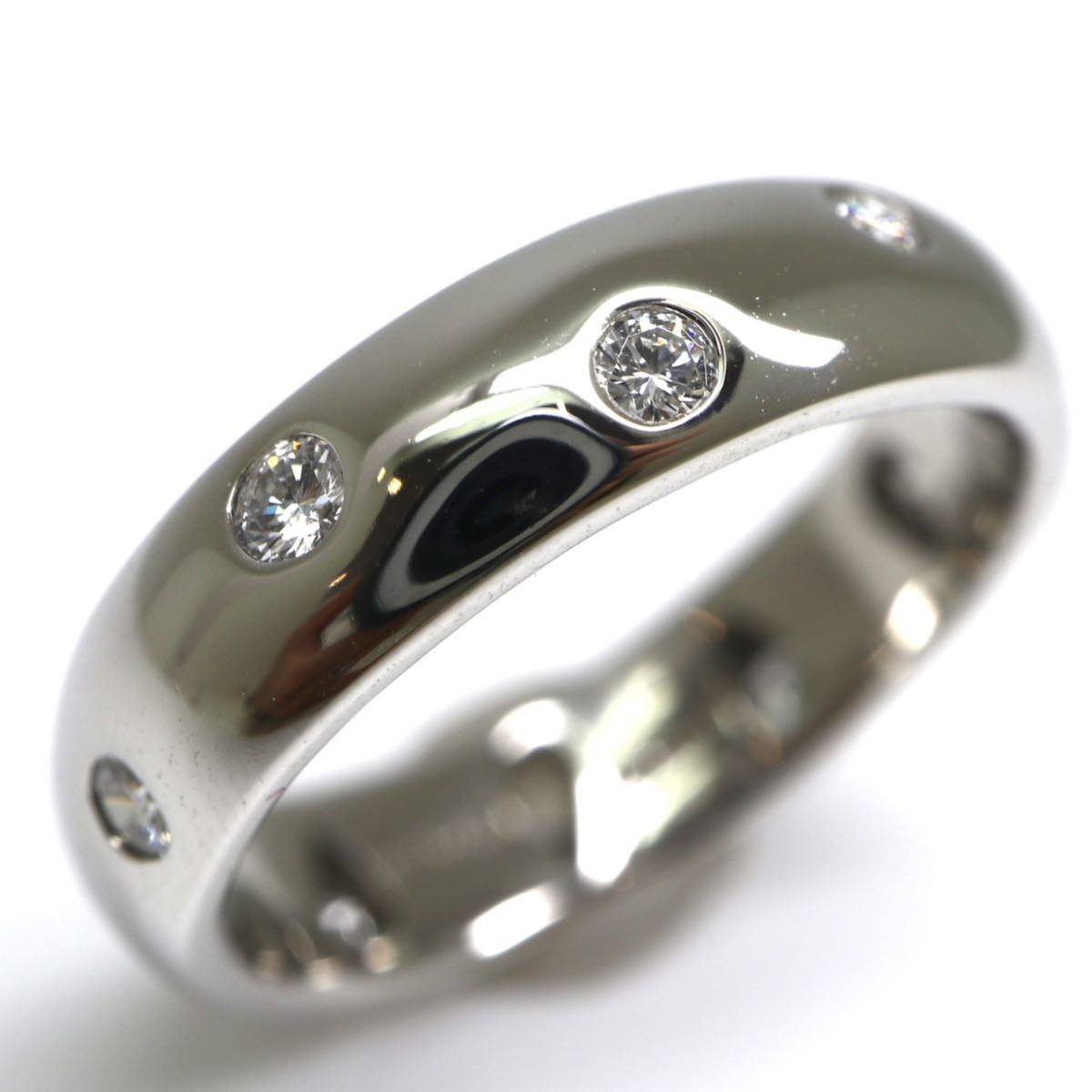 TIFFANY&Co.(ティファニー)◆Pt950 天然ダイヤモンド ティファニードッツリング◆O 5.4g 6.5号 diamond ring 指輪 EE0/EF0