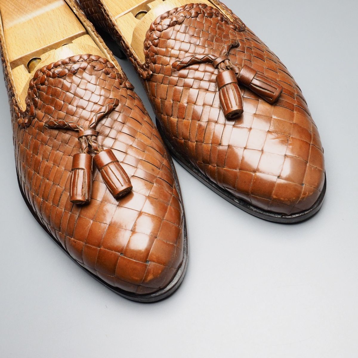 GN7034//*ジャンニヴェルサーチ/GIANNI VERSACE*メンズ41/編み込み革