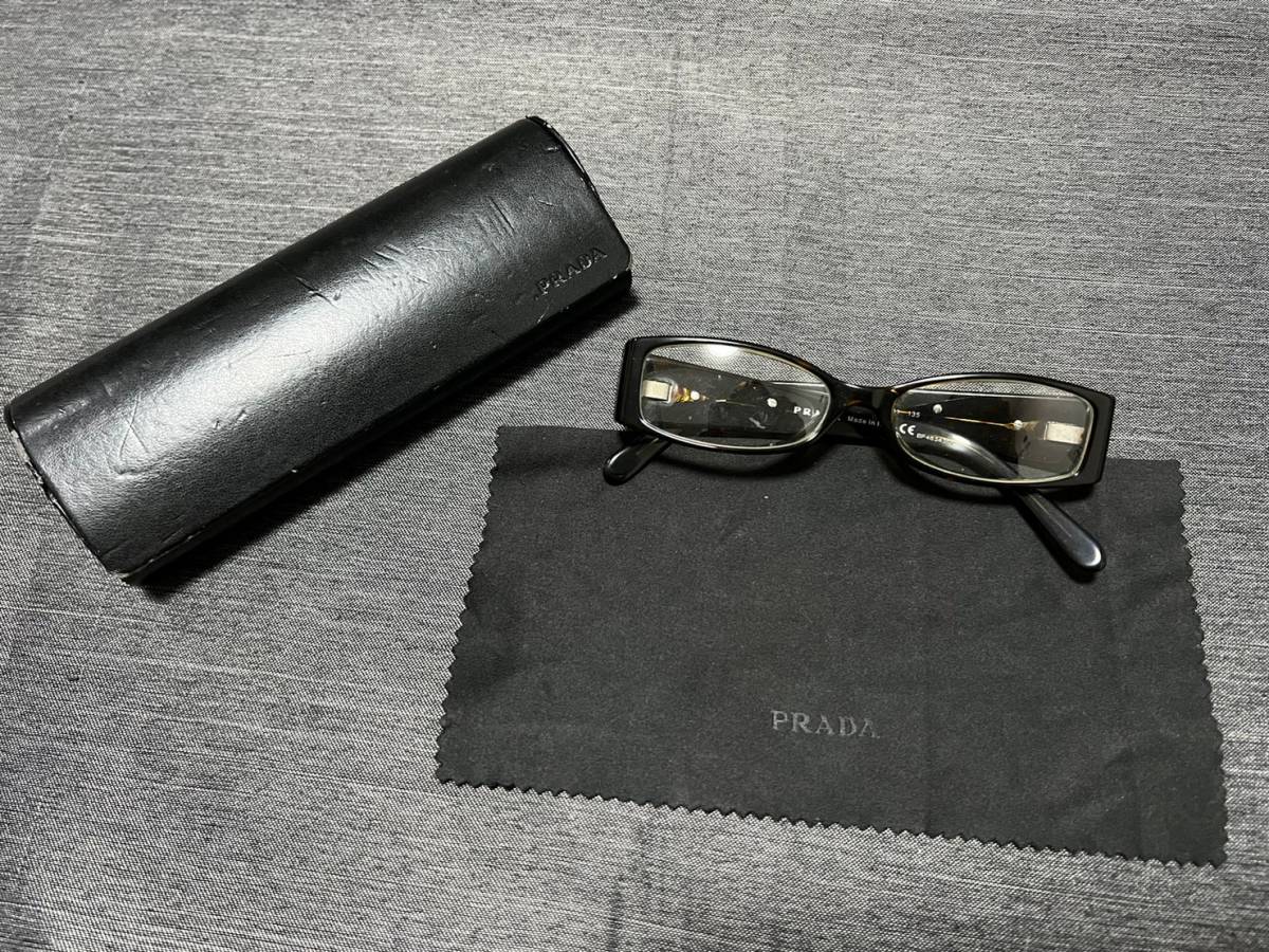 美品/PRADA/プラダ/メガネ/眼鏡/VPR08I/50□15/2AU-101 135/ブラック 