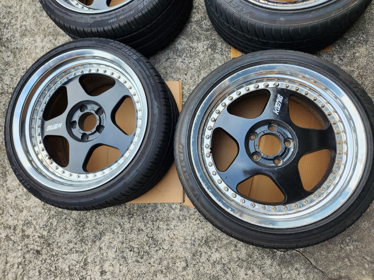 売切 ディスモンド ケーニッヒ 18インチ 実測約9J+35？10J+35？ 各2本 