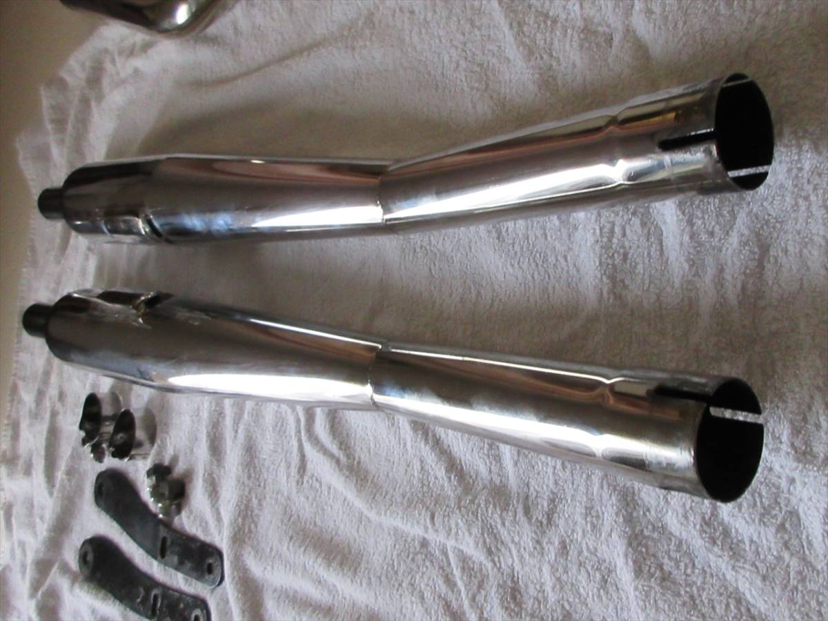 Peyton Place W650用 ステンレス ゴールドスタータイプマフラー セット