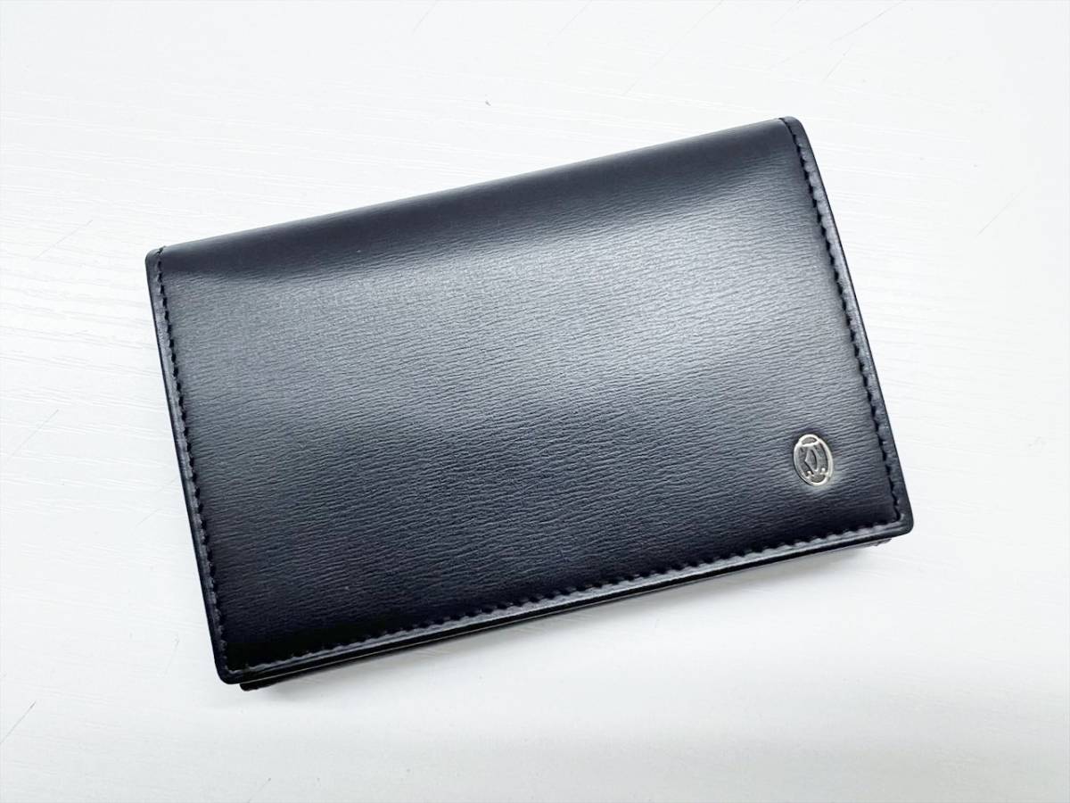 Cartier カルティエ パシャ 名刺入れ 黒 カードケース 美品 - カード 