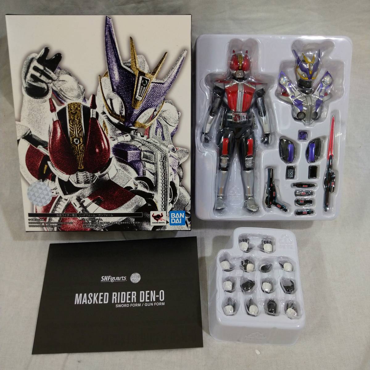 【美品】S.H.Figuarts 真骨彫製法 仮面ライダー電王 ソードフォーム/ガンフォーム フィギュア【特撮 ヒーロー 魂ウェブ 希少 レア】27-2