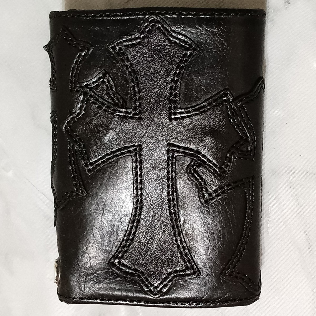 クロムハーツ 3フォールドウォレット フレアボタン CHROME ウォレット