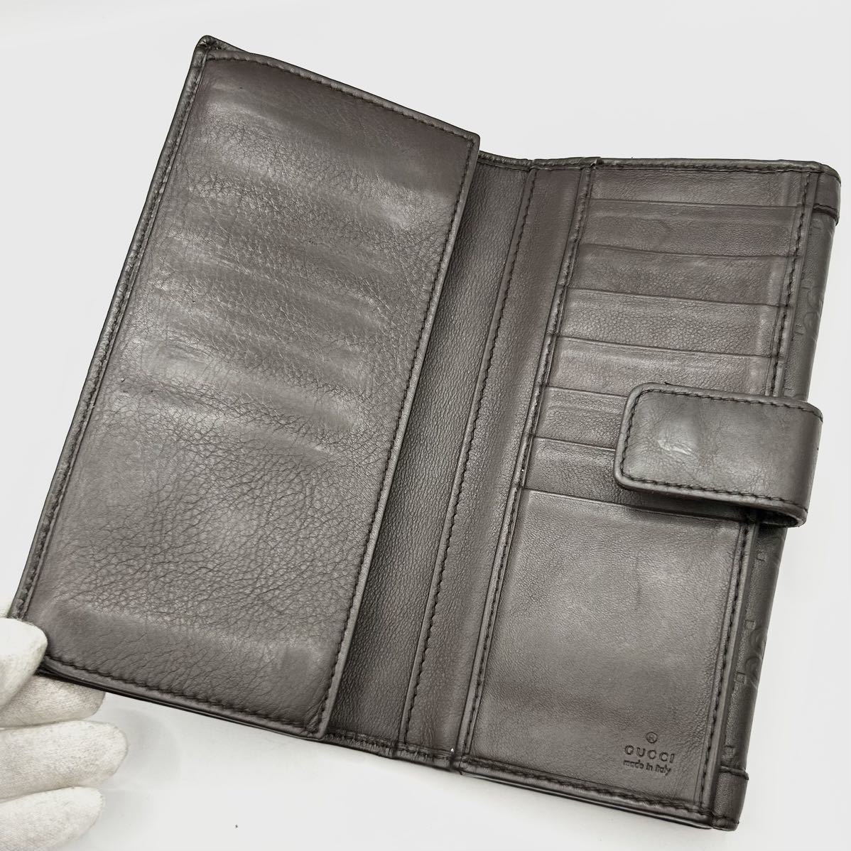 1円〜□希少品□GUCCI グッチ 長財布 ハートクレスト グッチシマ GG柄