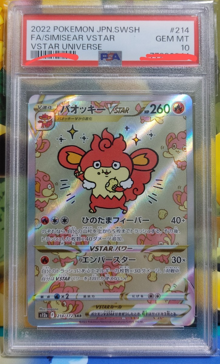 ポケモン ポケカ バオッキー Vstar SAR PSA10 美品 【公式通販】
