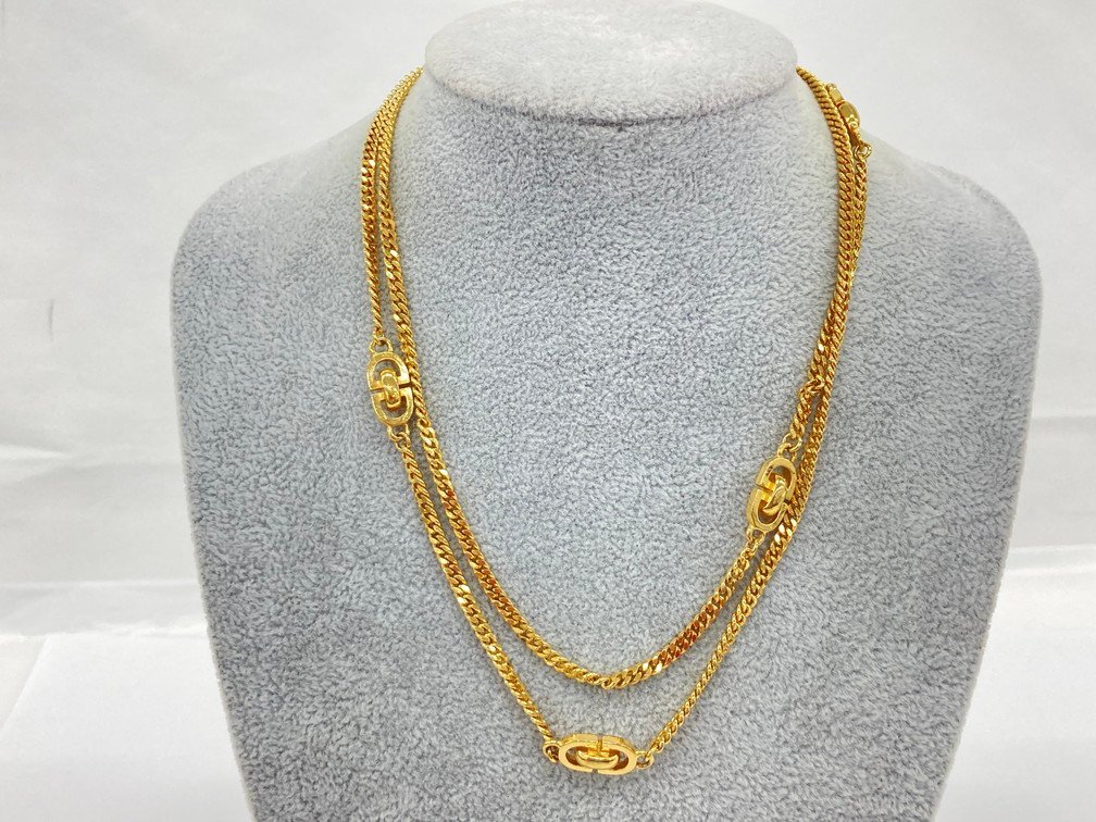 Christian Dior クリスチャン・ディオール GP CDロゴ ネックレス【BJAM0024】