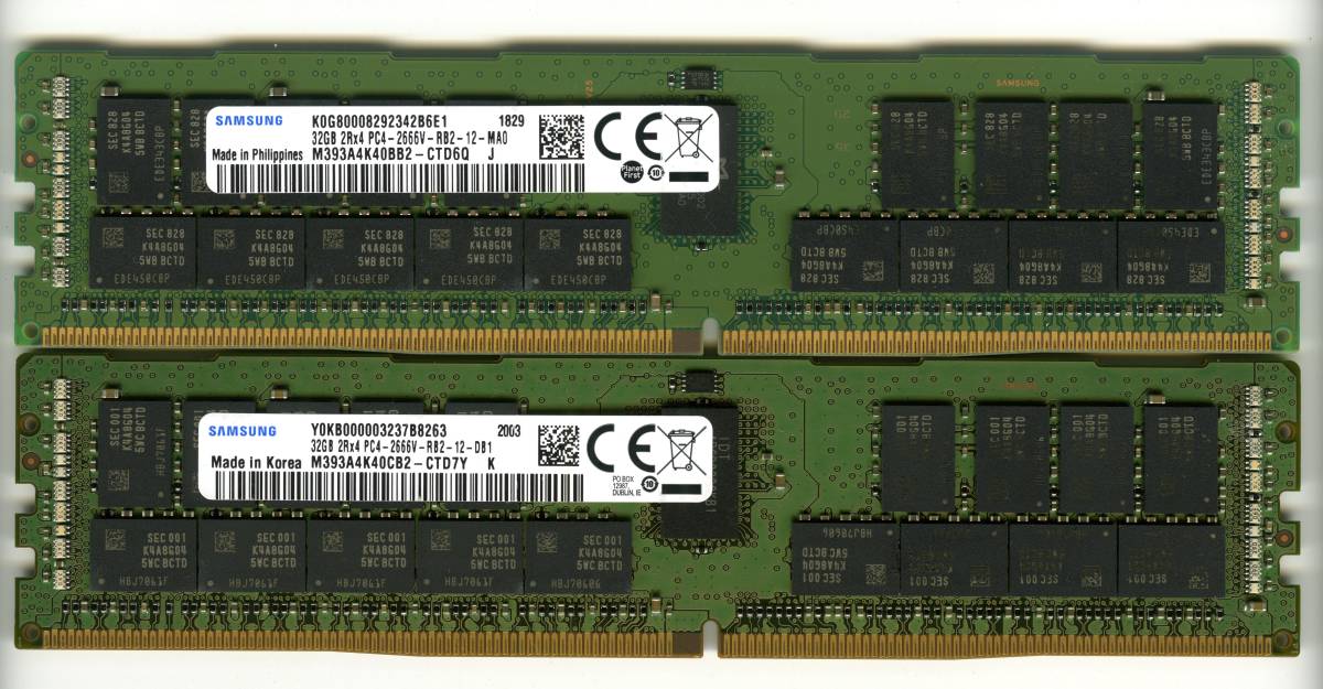 メモリーSK hynix 32GB DDR4 4枚セット合計 128GB SK hynix 32GB/2Gx4