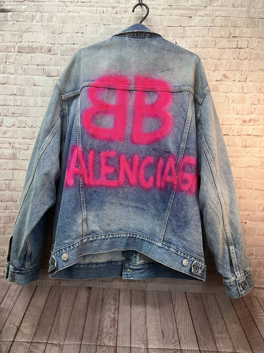中古美品】BALENCIAGA バレンシアガ XS 21AW バック BB ロゴ スプレー