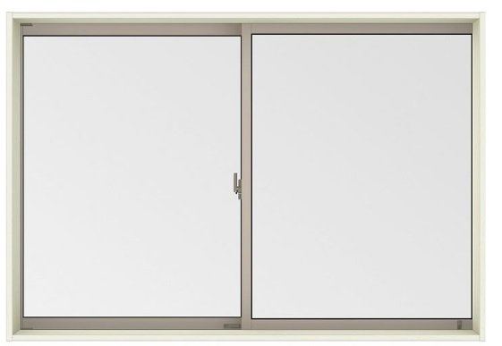 LIXIL　サーモスＬ単体引違い窓 16007［15707］ ホワイト（Ｗ／Ｗ） 硝子：型板LOWEペアガラス（グリン3―A15―型4G付アル） 網戸付