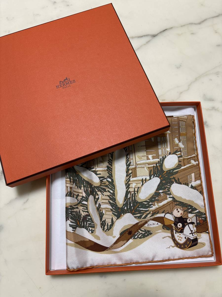 カレ45 0 エルメス HERMES プチカレ Noel au Faubourg スカーフ 