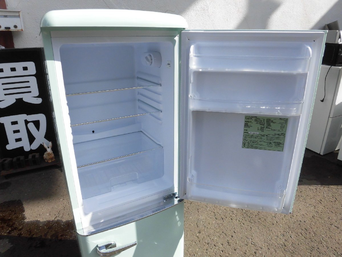 【引取歓迎】 22年製 アイリスオーヤマ 130L 冷蔵庫 レトロ調 PRR 