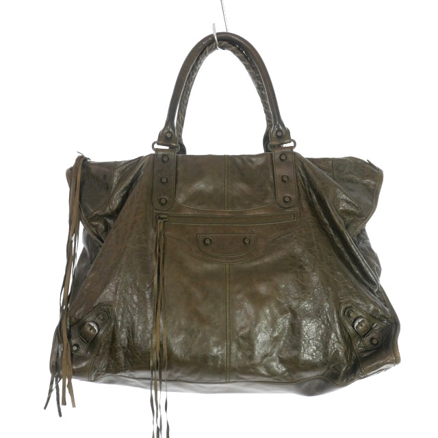 バレンシアガ BALENCIAGA ザ・ウィークエンダー トートバッグ 鞄 ダークブラウン 茶 110506 レディース