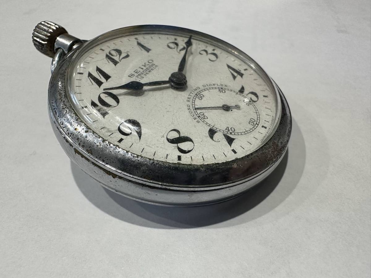 SEIKO 鉄道時計 19セイコー 昭和41年 国鉄 中支929 15石 懐中時計 