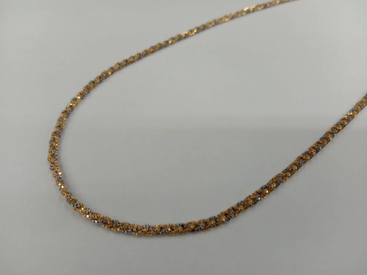 未使用 K18YG ネックレス 4.8g 45㎝ ベネチアンチェーンネックレス 