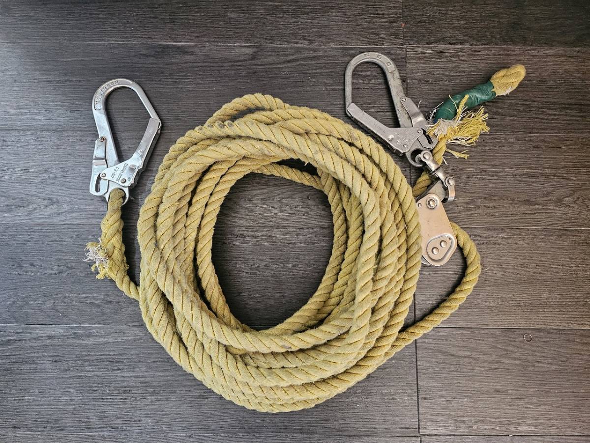 親綱 10m 緊張器の通販 ☆親綱ロープ4本set☆緊張器付き☆中古品☆