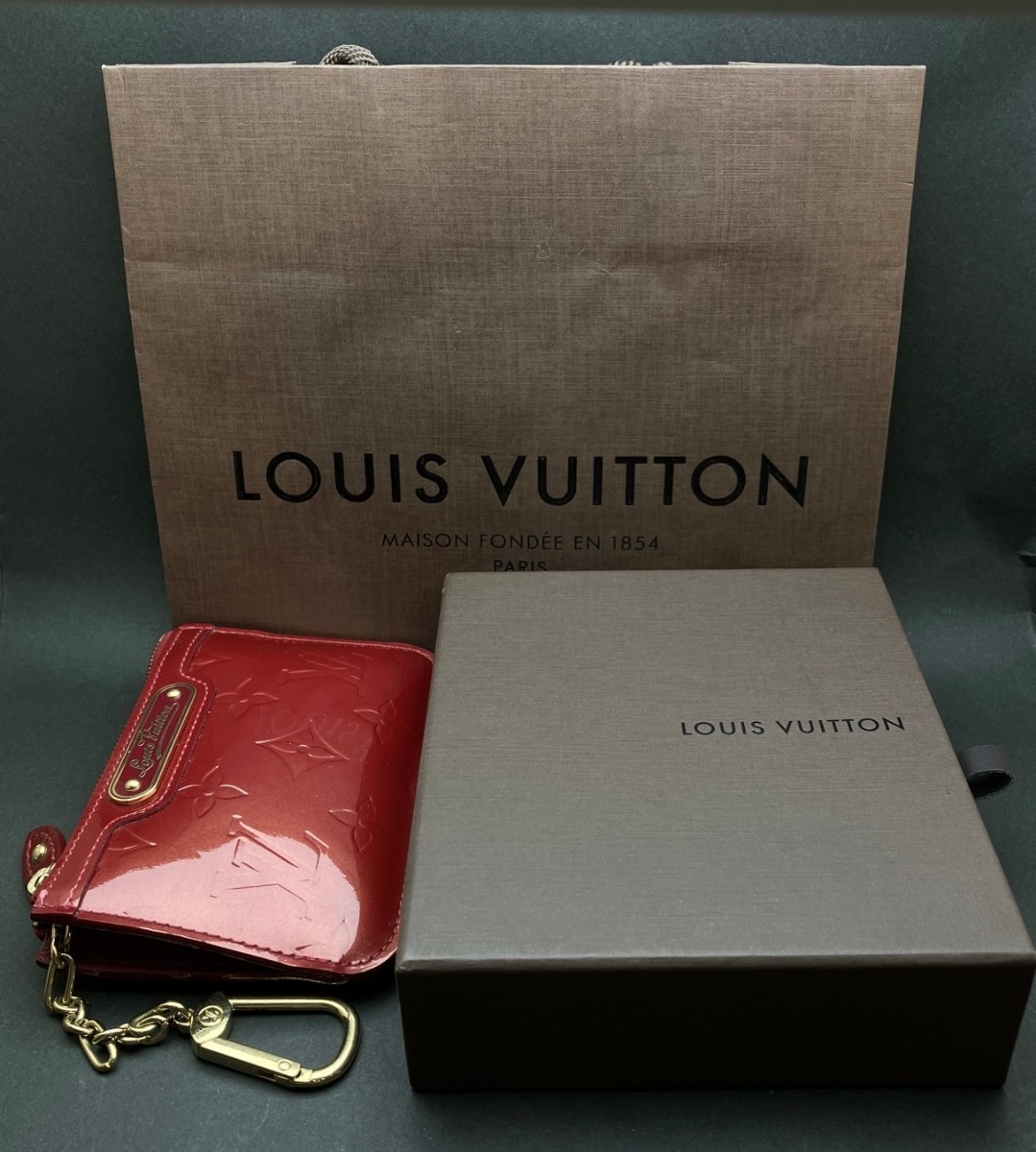 ルイヴィトン LOUIS VUITTON コインケース 小銭入れ　ヴェルニ　ポシェットクレ　MM　箱袋付き　メモ９