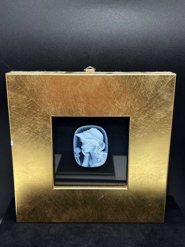 Hans-Peter Muller作 ストーンカメオ 最高級ブラックメノウ ☆秀作