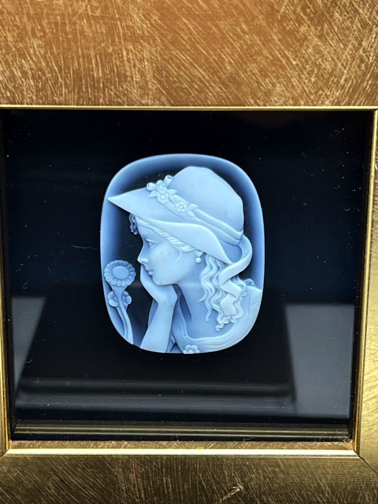 Hans-Peter Muller作 ストーンカメオ 最高級ブラックメノウ ☆秀作