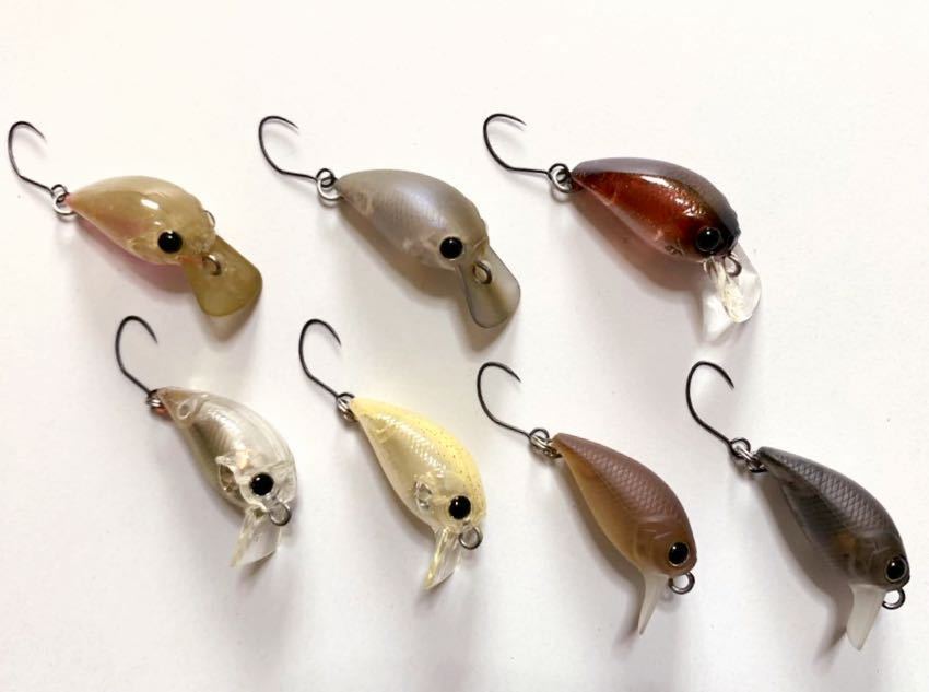 ラッキークラフト マイクロクラピーSR MR 7個セット　(SR×4、MR×3) LUCKY CRAFT 【中古美品】【送料無料】管釣り　マイクロクランク