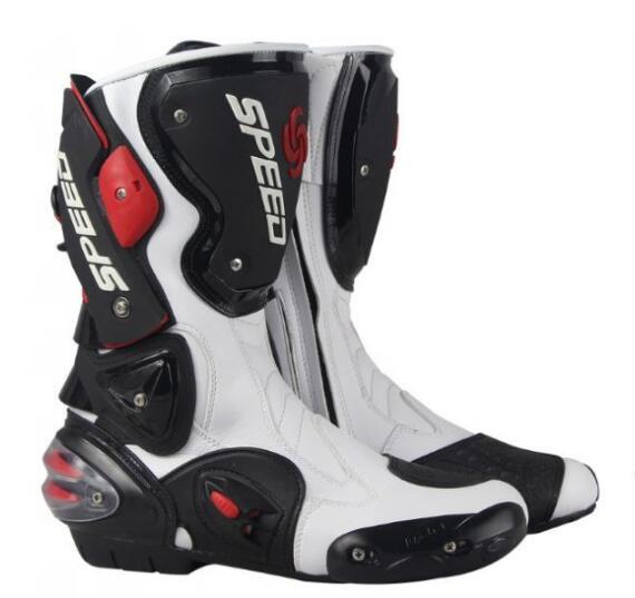 新入荷 PRO SPEED オートバイ レーシングブーツ バイク用ブーツ 靴 白