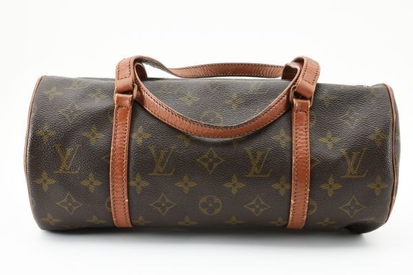 1円　Louis Vuitton　ヴィンテージ　ルイヴィトン　モノグラム　旧型パピヨン30　ハンドバッグ　筒型　ドラムバッグ　M51385　23-6688