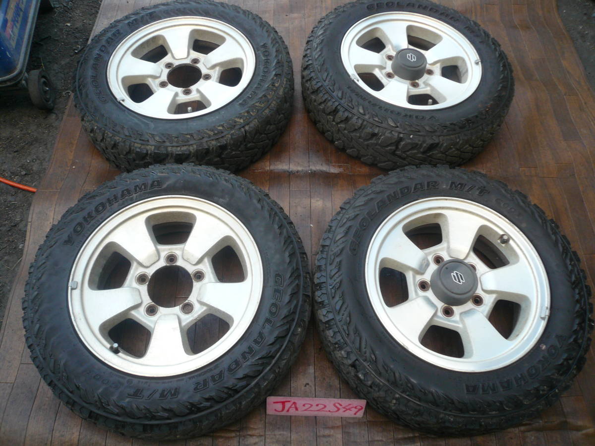 Ｓ４９　本州送料７９００円　ジムニー　ＪＡ１１　ＪＡ２２　ＳＵＺＵＫＩ　純正　アルミホイール　１６　５.5ｊ　ＯＦＦ２２