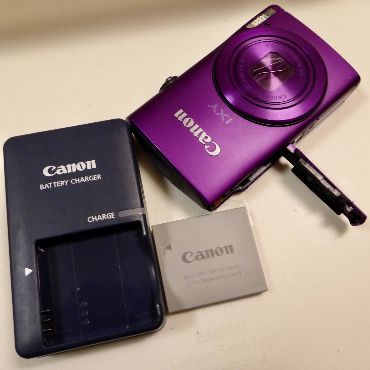 ♪キャノン CANON コンパクトデジタルカメラ IXY600EXR パープル 純正 
